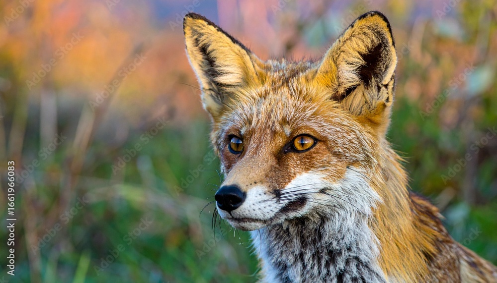 Fototapeta premium Close-up of a fox's head and shoulders