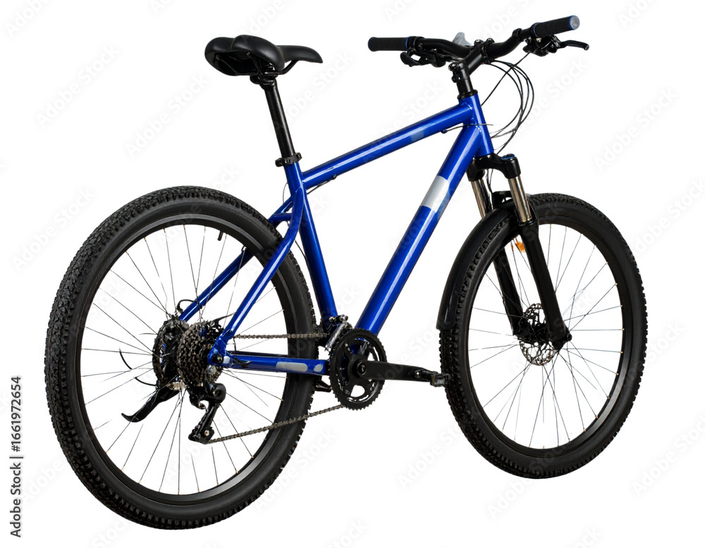 Obraz premium Blue Modern Mid Drive Motor E-Bike Pedelec Isolated on Transparent Background PNG