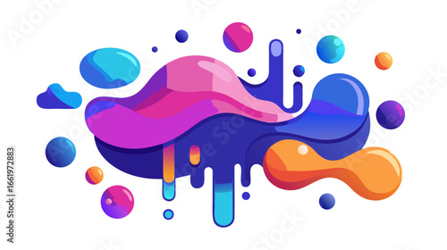 Vibrant Abstract Fluid Art Colorful Liquid Design, 11 (29).ai Inspired