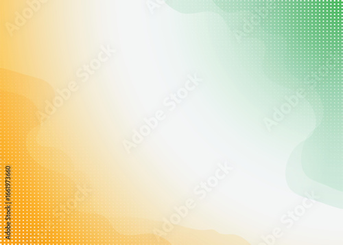 Abstract green and orange gradient background with white space for text or vector backdrop wallpaper for Indian national day social media banner post template