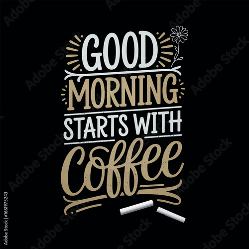 Coffee typography vector t-shirt design print