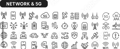 Network & 5G Icon Set (네트워크 & 5G 아이콘 세트)
