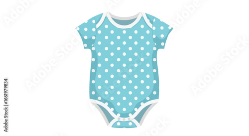 Charming Blue Polka Dot Baby Onesie: A Symbol of Infancy and Gentle Comfort for Newborns babywear