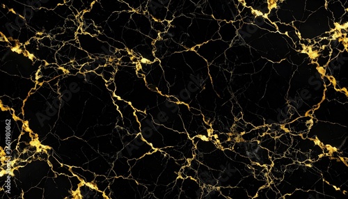 Elegant black marble with golden veins