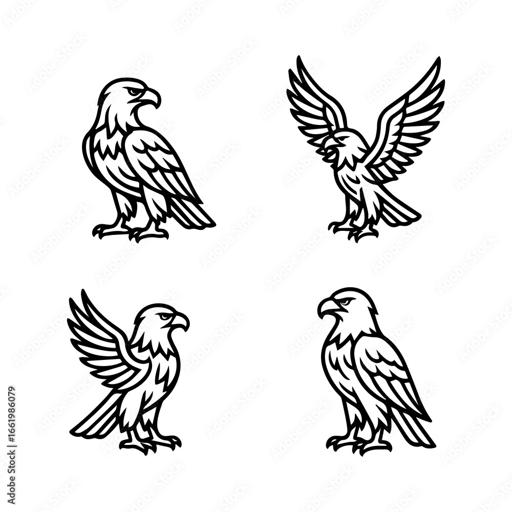 Obraz premium eagle vector icon