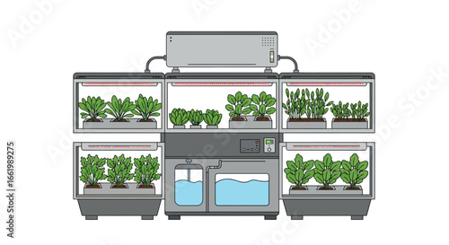 Modern indoor hydroponic system for efficient home gardening