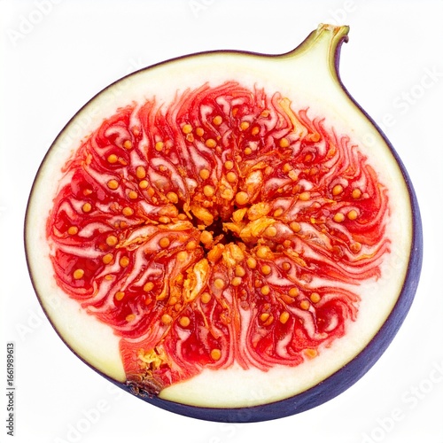 Fig slice, white isolate background