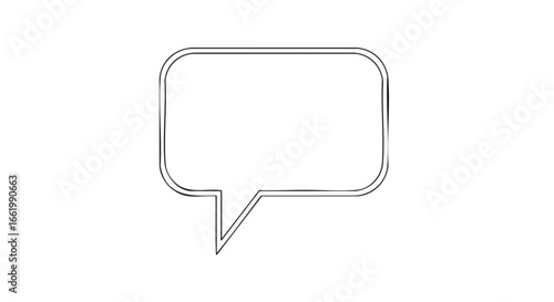 Isolated speech bubble illustration, communication and dialogue representation, minimalistic design for messaging concepts 150 characters