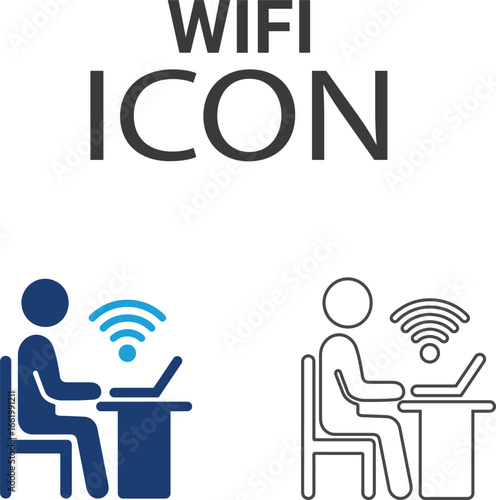 Wifi icons, Line art icons design. Containing network, join, collaboration, connectivity, interaction, cable, integration, and connection icons. Solid icon collection.
