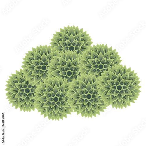 Indian Tropical Tree and Leaf Vector Illustrations in Pichwai and Mughal Folk Art Style