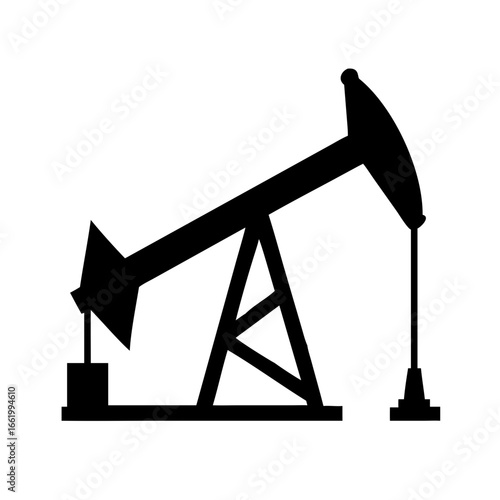 Oil pump jack silhouette vector illustration scalable graphic for industry energy resources exploration vector silhuotess