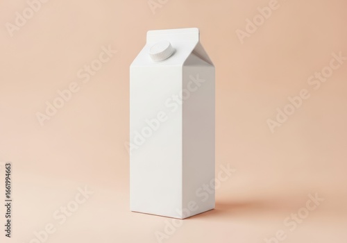 Empty white carton simple packaging mockup with a neutral background