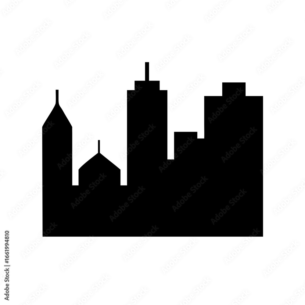 Obraz premium Modern city skyline silhouettes vector illustration scalable artwork ideal for architectural design and urban themes vector silhuotess