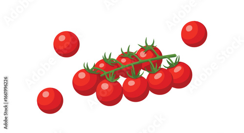 Aromatic tomatoes with luscious charm, delivering sun-ripened freshness in a visually appealing display, inviting healthy cuisine and culinary
