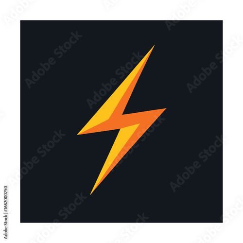 Bright Spark Energy Bolt Logo with Linear Power Design