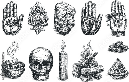 Esoteric Symbols and Mystical Objects Collection