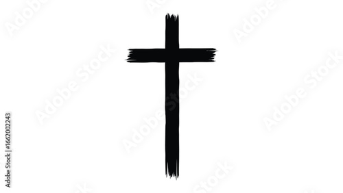 Simple Cross: An impactful, minimalist representation of a cross in a solid, dark hue, symbolizing faith, sacrifice, and spirituality.
