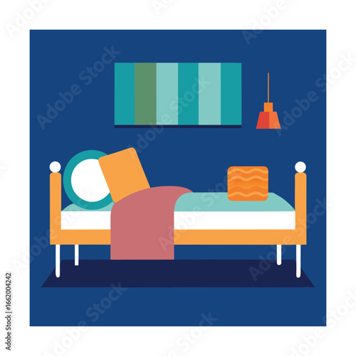 Small Bedroom with Daybed Blanket and Decorative Design