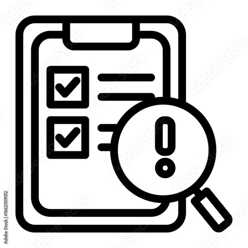 Financial Inspection Evaluation Analysis icon from the Financial Projection icon collection (Outline Style)