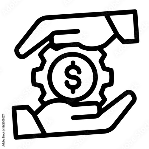 Finance Loan Funding Trust icon from the Financial Projection icon collection (Outline Style)