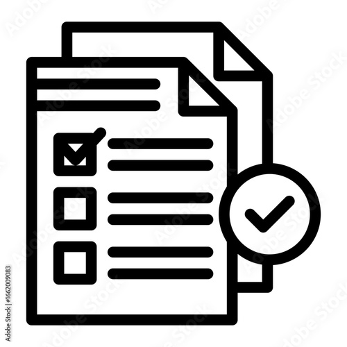 Financial Quality Control Verification icon from the Financial Projection icon collection (Outline Style)