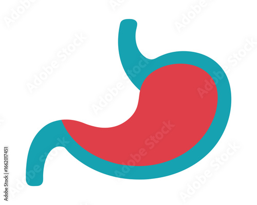Simple Stomach Icon Isolated Vector Illustration