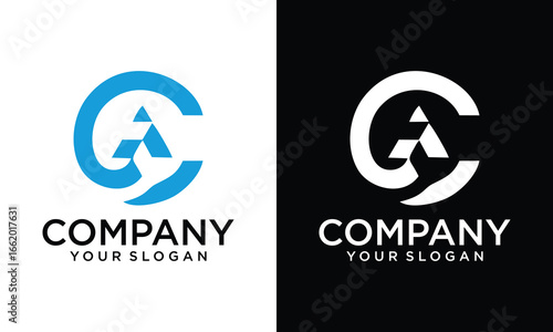 Creative Alphabet letters Initials Monogram logo CA, CA INITIAL, CA letter