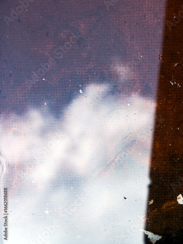 Water Texture with Reflection and Rust – Abstract Urban Surface Background
