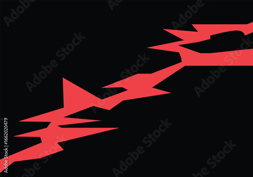 Fractured Velocity An Abstract Composition of Dynamic Jagged Lines and Geometric Disruption