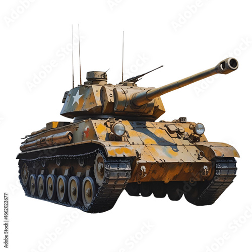 Tanks, transparent background, powerful combat machines