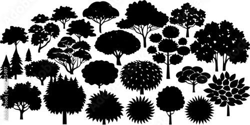 Black Silhouette Tree Art for Nature Decor