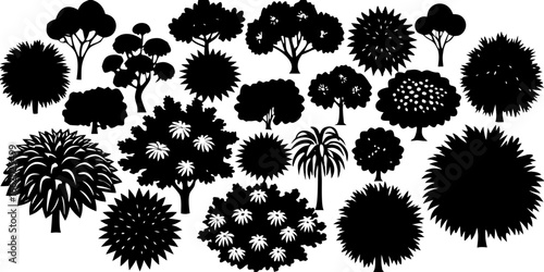 Black Silhouette Tree Art for Nature Decor