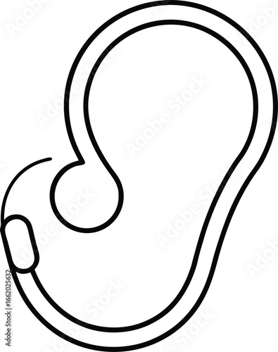 Hearing Aid Device Flat Lay Audiology Equipment on White Background Vector Illustration