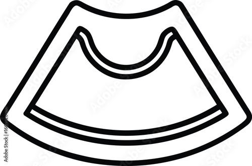 Ultrasound Scan Film Flat Lay Medical Imaging on White Background Vector Design