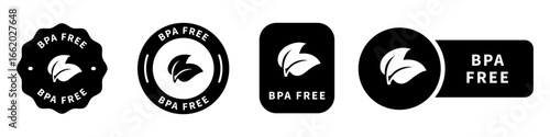 BPA Free vector stamps for product features information.