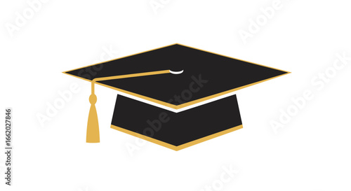 Academic achievement with graduation cap for university degree celebration