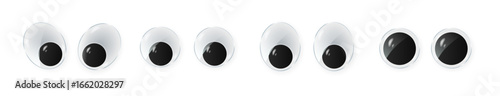 toy eyes cartoon safety wobbly flat style design vector