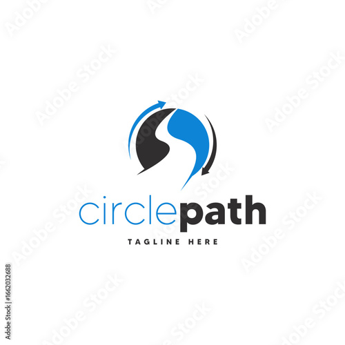Path road logo design template