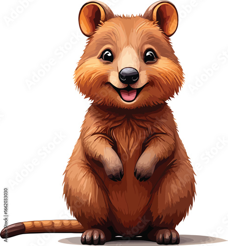 Cute cartoon a illustrator vector quokka