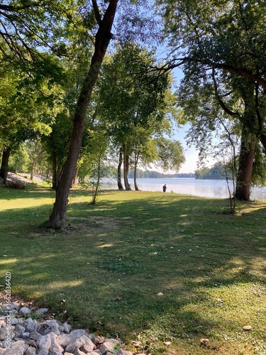 Wallpaper Mural fisherman on the riverbank Torontodigital.ca