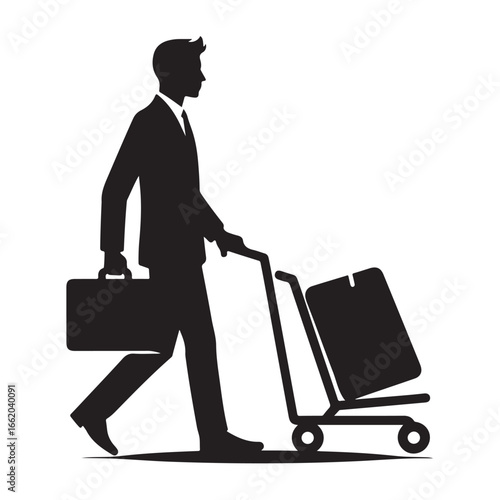 Shopping cart silhouette for retail and e commerce