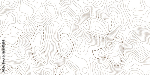The stylized height of the topographic map contour in lines and contours isolated on transparent. Black and white lines seamless Topographic map patterns, topography line map. 