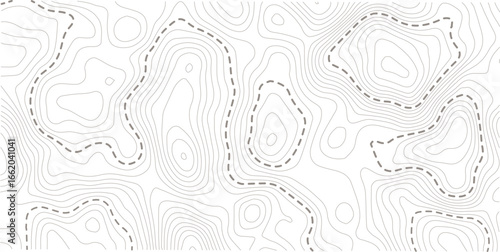Topographic map lines background. Abstract vector illustration. Vector creative seamless outline pattern