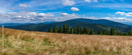 Fototapeta Naklejka Na Ścianę i Meble -  Widok na Pilsko i Babią Górę, Beskid Żywiecki