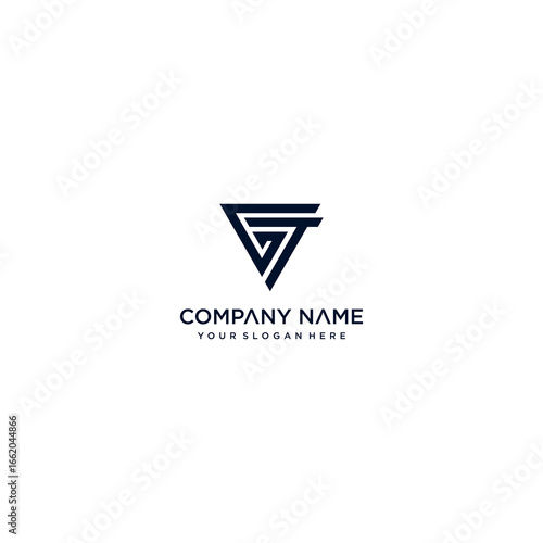 gt letter vector logo abstract	