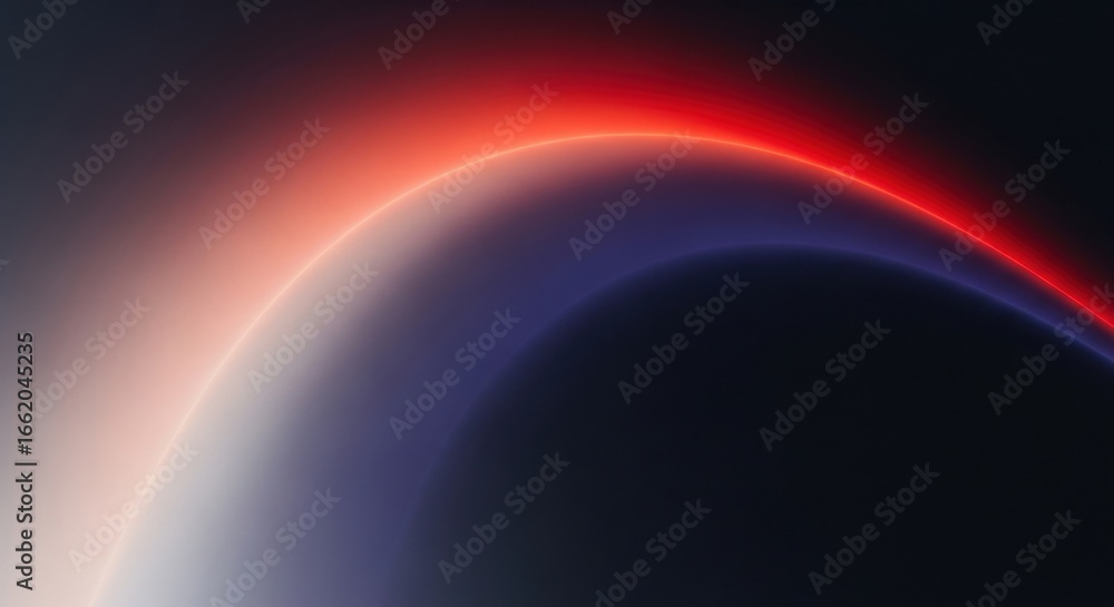 Fototapeta premium Abstract gradient arc with glowing edges creating an ethereal background effect