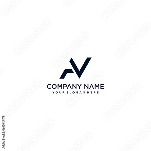 av letter vector logo abstract
