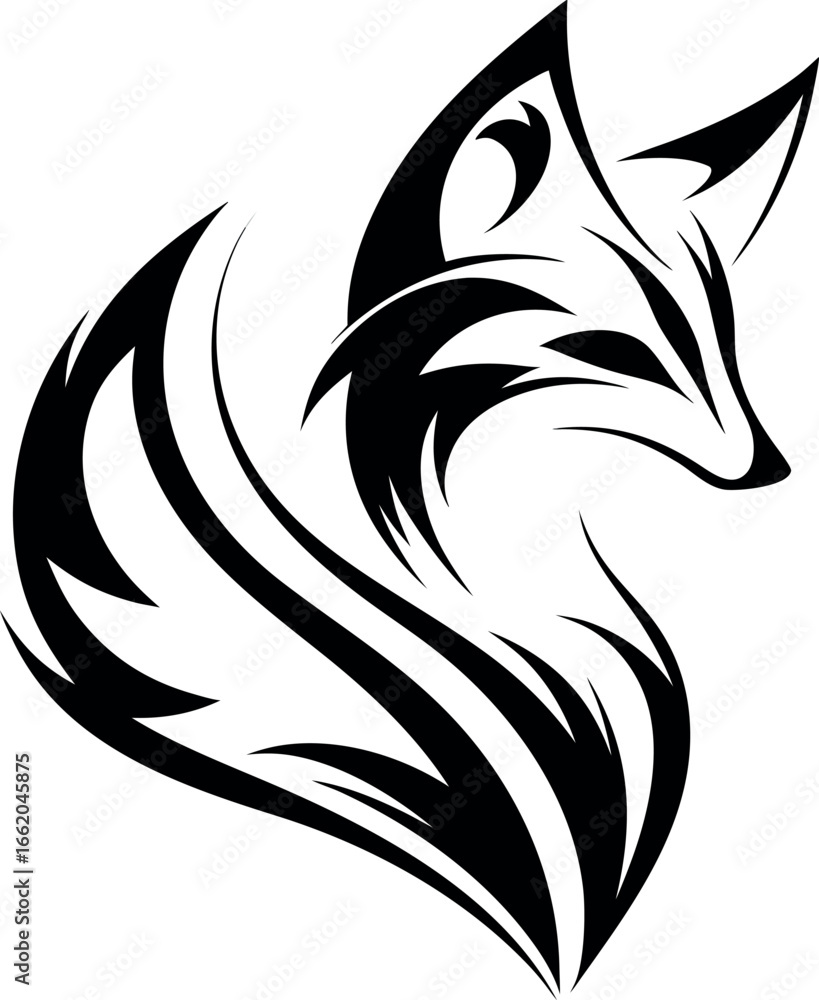 Fototapeta premium 3d fox design eps on white background