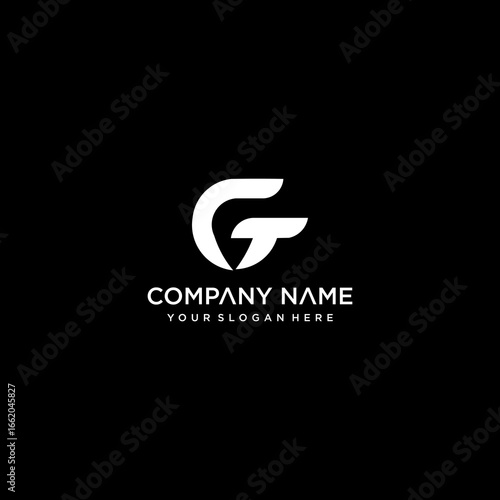gt letter vector logo abstract