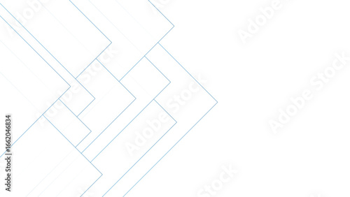 Abstract minimal background with overlapping geometric shapes in soft light blue. Layered angular lines forming chevron and parallelogram patterns. Modern, simple, and elegant visual design